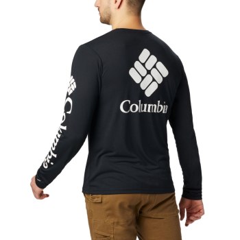 Columbia Miller Valley Long Sleeve Graphic, Sudaderas Negros Blancos Para Hombre | 152438-XIF